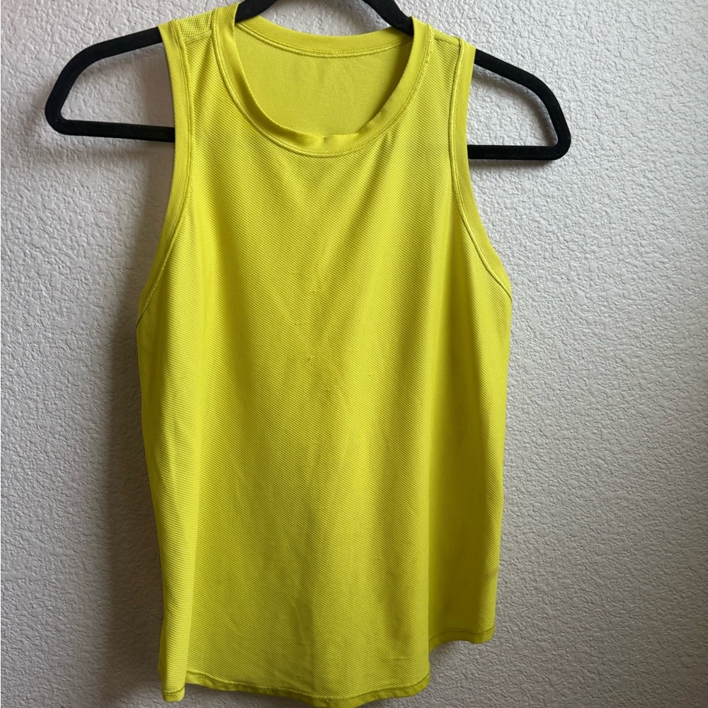 Lululemon yellow green running tank top